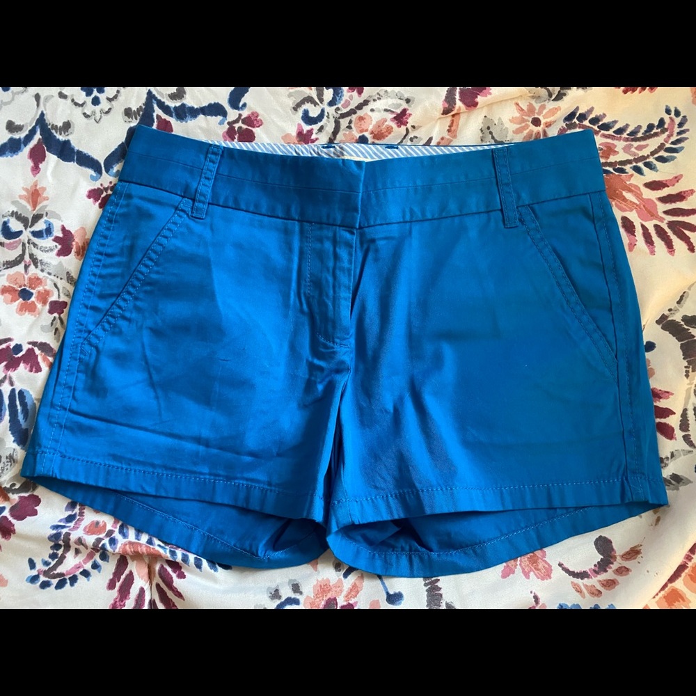JCrew size 00 chino 3” blue shorts